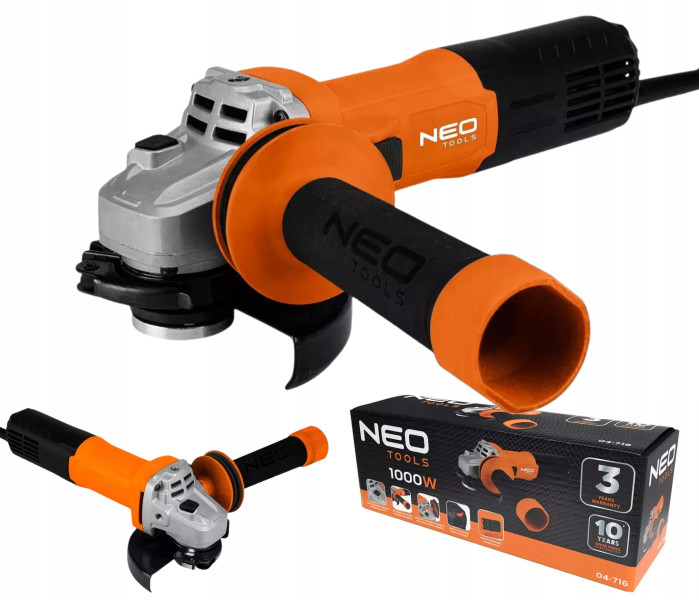 Szlifierka kątowa kątówka 1000W, 125mm regulacja obrotów NEO 384362