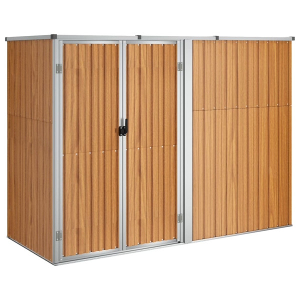 Szopa Brąz 225 x 89 x 161 cm Stal vidaXL 507859