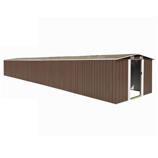 Szopa Brąz 257 x 990 x 181 cm Stal vidaXL 754344
