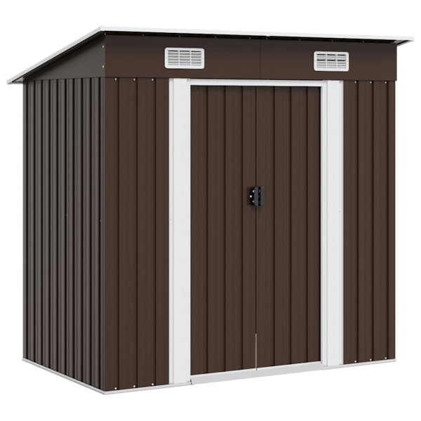 Szopa Brąz Stal vidaXL 1089761