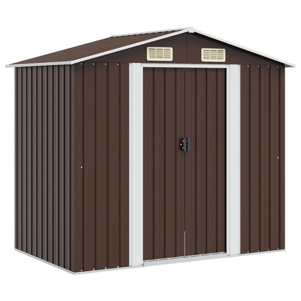 Szopa Brąz Stal vidaXL 1089737