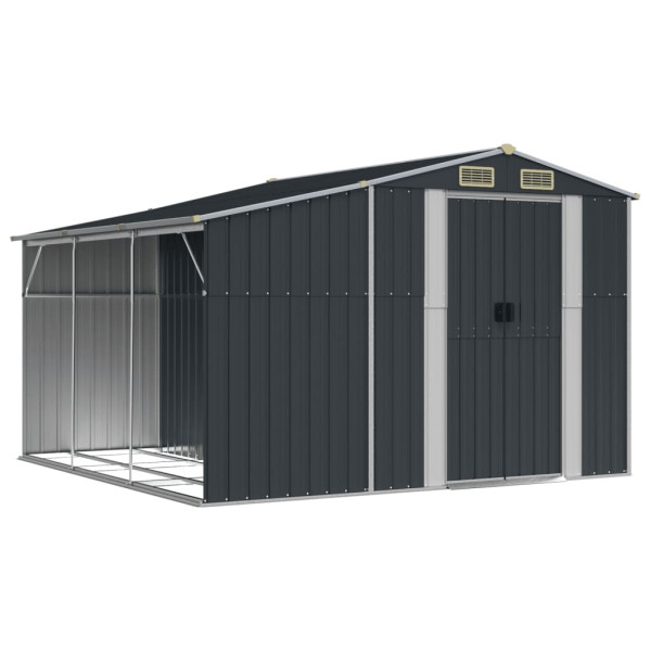 Szopa ogrodowa Antracyt 277 x 279 x 179 cm Stal vidaXL 676989