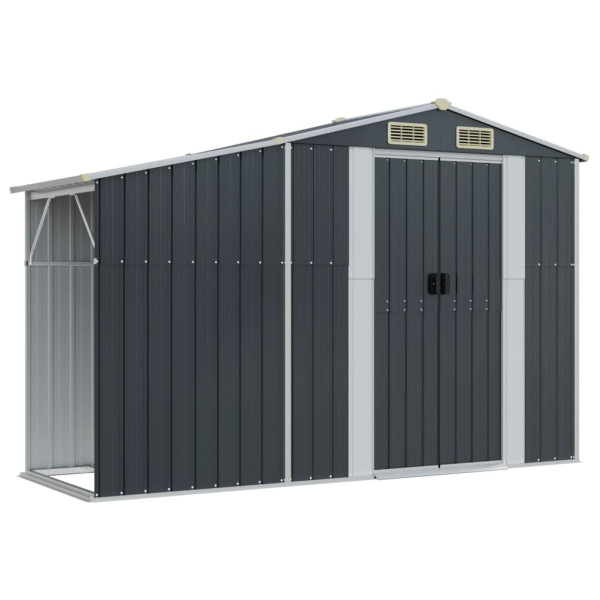 Szopa ogrodowa Antracyt 277 x 93 x 179 cm Stal vidaXL 676993