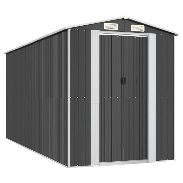Szopa ogrodowa, antracytowa, 192x440x223 cm, stal galwanizowana 616742