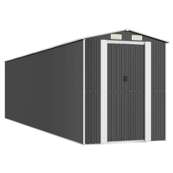 Szopa ogrodowa, antracytowa, 192x772x223 cm, stal galwanizowana 617140