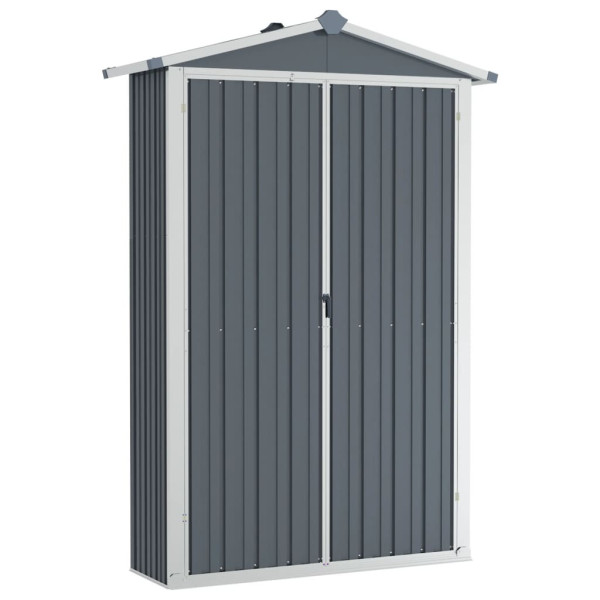 Szopa ogrodowa, szara, 116x45x175 cm, stal galwanizowana 617426