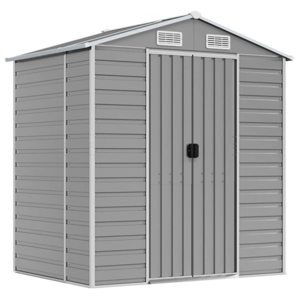 Szopa ogrodowa Szary 191 x 130 x 198 cm Stal vidaXL 676968