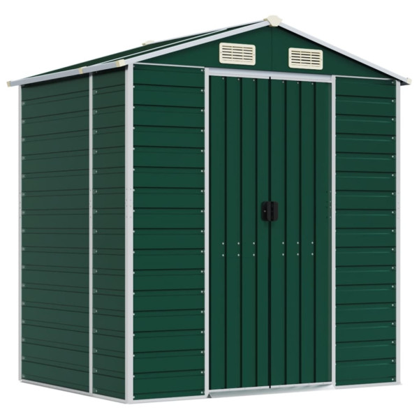 Szopa ogrodowa Zielony 191 x 130 x 198 cm Stal vidaXL 676975