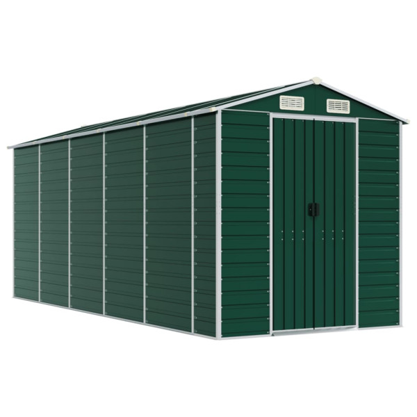 Szopa ogrodowa Zielony 191 x 470 x 198 cm Stal vidaXL 677055