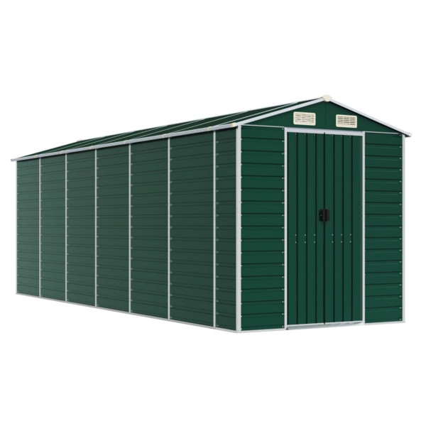 Szopa ogrodowa Zielony 191 x 555 x 198 cm Stal vidaXL 676999