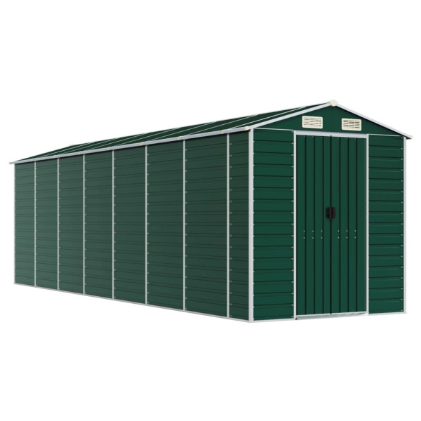 Szopa ogrodowa Zielony 191 x 640 x 198 cm Stal vidaXL 677042
