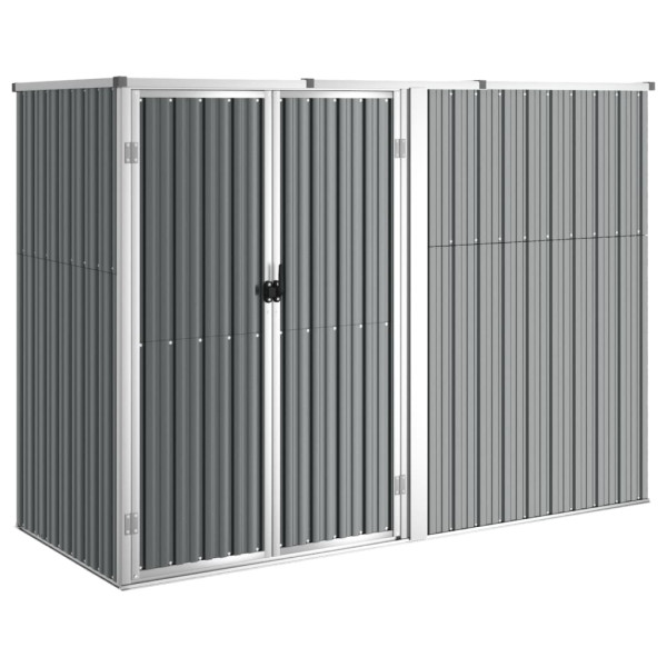 Szopa Szary 225 x 89 x 161 cm Stal vidaXL 507839