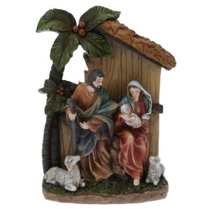 Szopka bożonarodzeniowa 21 cm z żywicy dekoracja świąteczna 1060968 Szopka bożonarodzeniowa 21 cm z żywicy dekoracja świąteczna 1060968