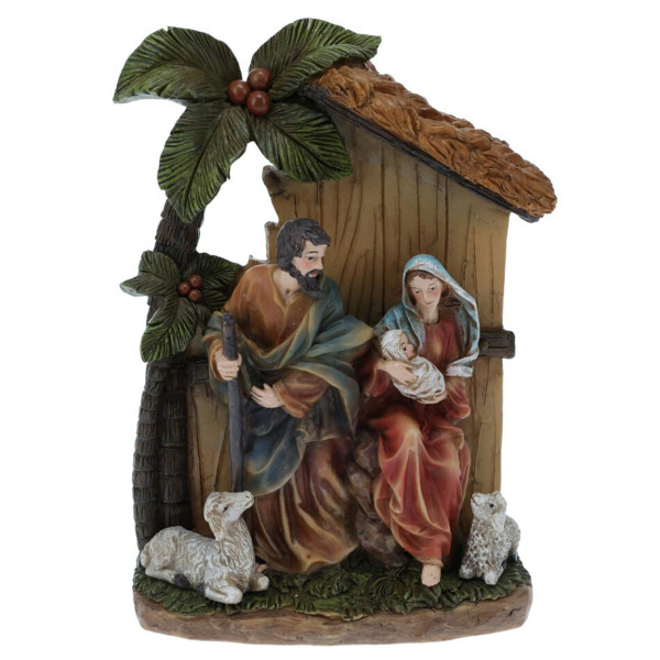 Szopka bożonarodzeniowa 21 cm z żywicy dekoracja świąteczna 1060968