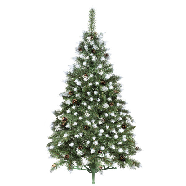 Sztuczna choinka 120 cm sosna ośnieżona z szyszkami drzewko 336316