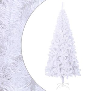 Sztuczna choinka Biały 180 x 90 cm vidaXL 375185