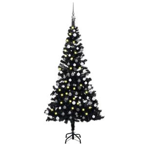 Sztuczna choinka Czarny 150 x 75 cm vidaXL 399294