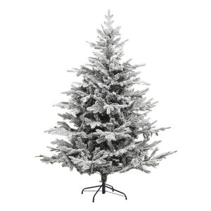Sztuczna choinka na metalowym stojaku, ośnieżona, 150 cm 384678 Sztuczna choinka na metalowym stojaku, ośnieżona, 150 cm 384678