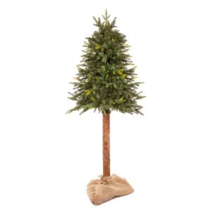 Sztuczna choinka na pniu 150 cm świerk naturalny ze stojakiem nowoczesny 771257 Sztuczna choinka na pniu 150 cm świerk naturalny ze stojakiem nowoczesny 771257