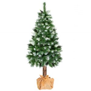 Sztuczna choinka na pniu 220 cm ośnieżona sosna premium 793393 Sztuczna choinka na pniu 220 cm ośnieżona sosna premium 793393