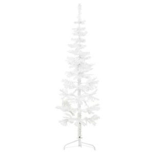 Sztuczna choinka połówka Biały 150 cm vidaXL 375107 Sztuczna choinka połówka Biały 150 cm vidaXL 375107