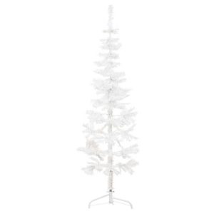 Sztuczna choinka połówka Biały 180 cm vidaXL 401862 Sztuczna choinka połówka Biały 180 cm vidaXL 401862