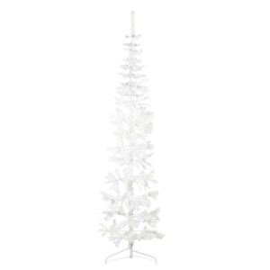 Sztuczna choinka połówka Biały 210 cm vidaXL 376560 Sztuczna choinka połówka Biały 210 cm vidaXL 376560