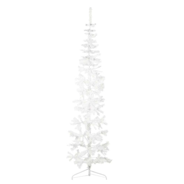 Sztuczna choinka połówka Biały 210 cm vidaXL 376560