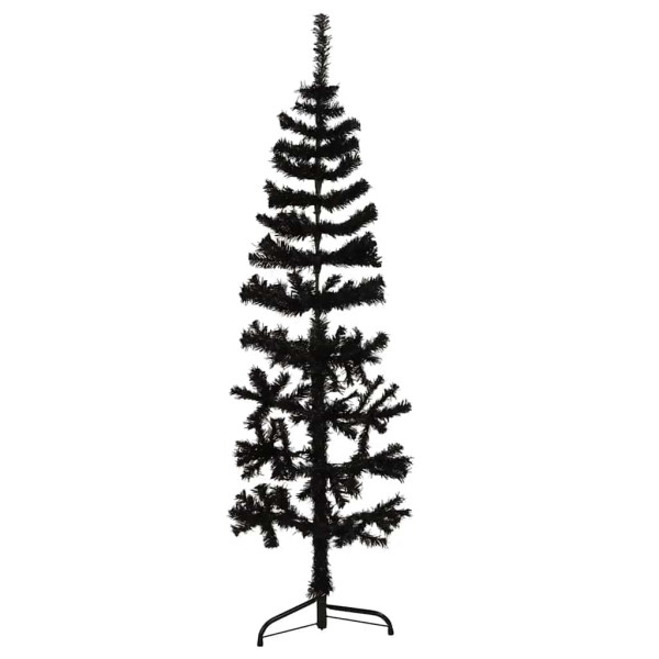 Sztuczna choinka połówka Czarny 120 cm vidaXL 410582