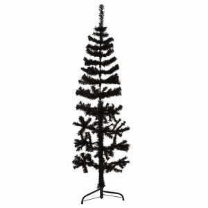 Sztuczna choinka połówka Czarny 150 cm vidaXL 401712 Sztuczna choinka połówka Czarny 150 cm vidaXL 401712