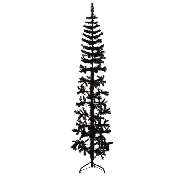 Sztuczna choinka połówka Czarny 240 cm vidaXL 375144