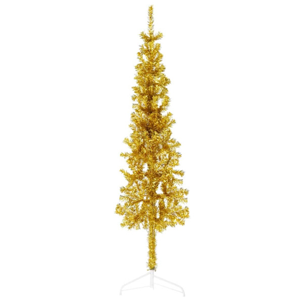Sztuczna choinka połówka Złoto 120 cm vidaXL 375195