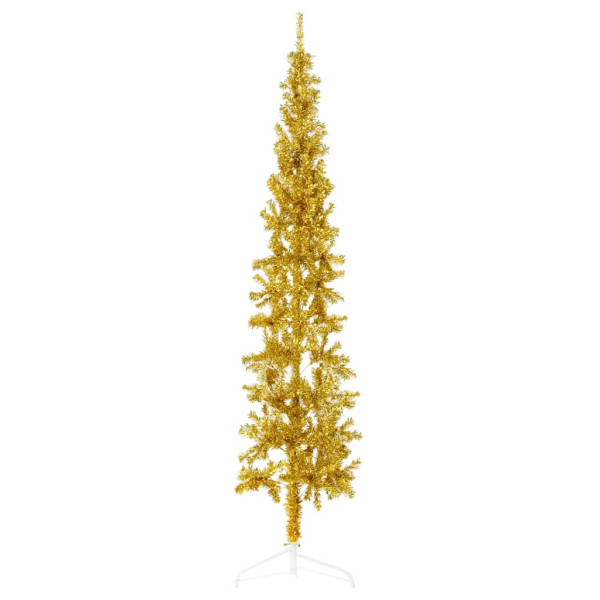 Sztuczna choinka połówka Złoto 180 cm vidaXL 401820