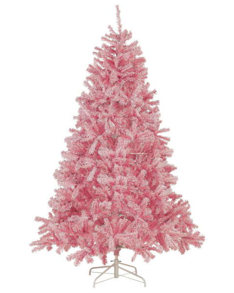 Sztuczna choinka święta 210 cm różowa 302148