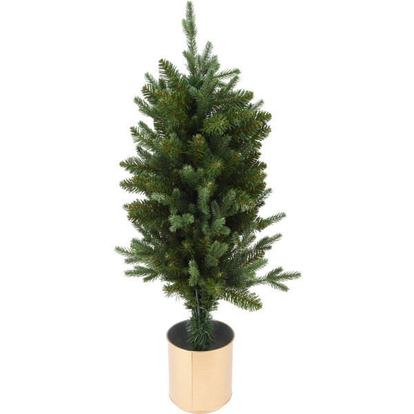 Sztuczna choinka w złotej doniczce, 90 cm 384686