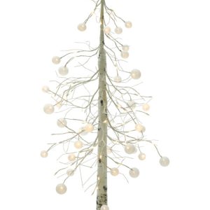Sztuczna choinka z lampkami LED 122 cm biała 809068 Sztuczna choinka z lampkami LED 122 cm biała 809068