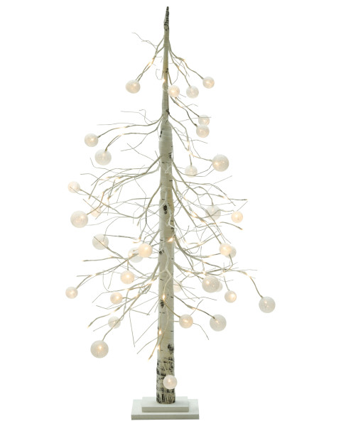 Sztuczna choinka z lampkami LED 122 cm biała 809068