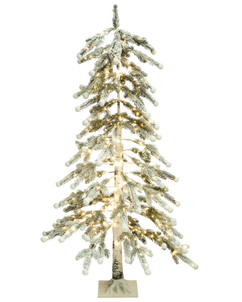 Sztuczna choinka z lampkami LED 166 cm biała 809069