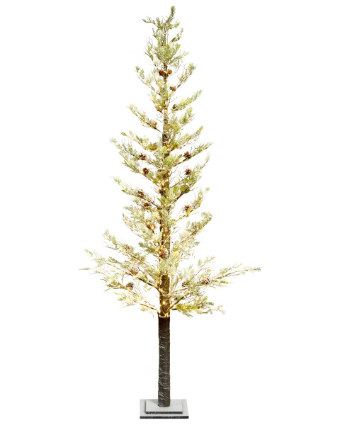 Sztuczna choinka z lampkami LED 245 cm biała 809067