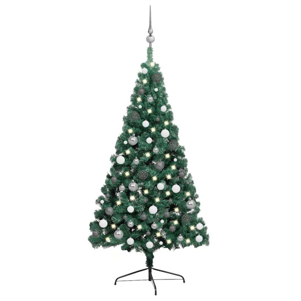 Sztuczna choinka Zielony 240 x 125 cm vidaXL 375160