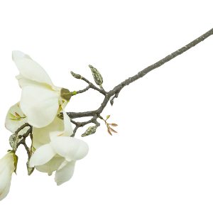 Sztuczna gałązka magnolia 60 cm biała 47537 Sztuczna gałązka magnolia 60 cm biała 47537