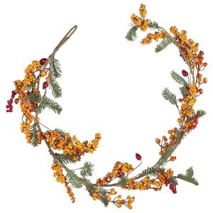 Sztuczna girlanda jesienna 150cm pomarańczowa 337385 Sztuczna girlanda jesienna 150cm pomarańczowa 337385