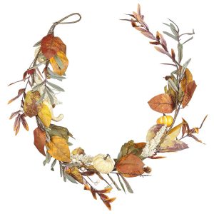 Sztuczna girlanda jesienna 150cm pomarańczowa 337374 Sztuczna girlanda jesienna 150cm pomarańczowa 337374