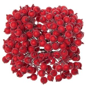 Sztuczna jarzębina ozdobna, oszroniona gałązka 100 szt. 399218 Sztuczna jarzębina ozdobna, oszroniona gałązka 100 szt. 399218