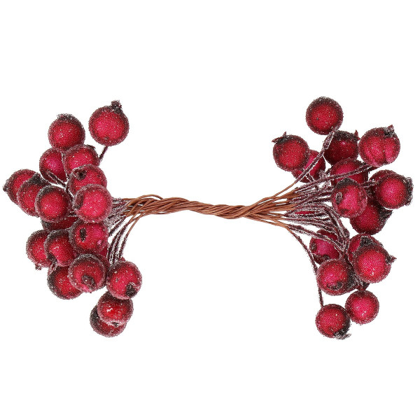 Sztuczna jarzębina ozdobna, oszroniona gałązka 20 szt. 381500