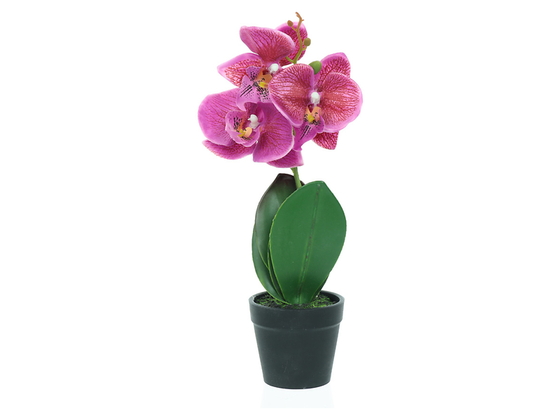 Sztuczna orchidea w doniczce 30 cm różowa 44590