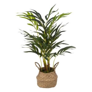 Sztuczna palma jak żywa w doniczce z plecionki, wys. 80 cm 81453 Sztuczna palma jak żywa w doniczce z plecionki, wys. 80 cm 81453