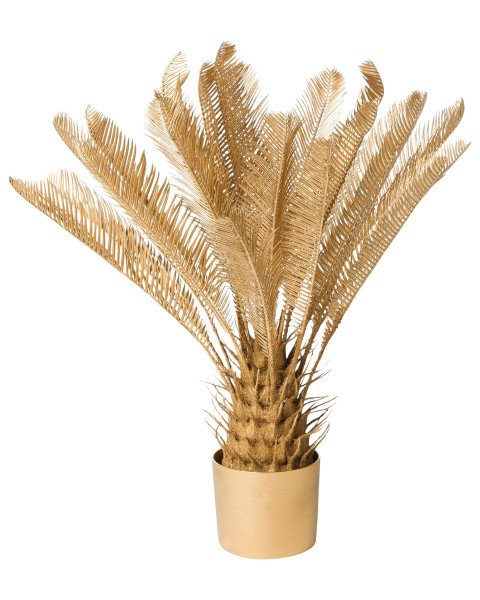 Sztuczna roślina doniczkowa palma dekoracyjna 70 cm złota 825535