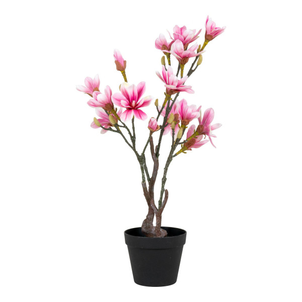 Sztuczna roślina MAGNOLIA różowa 74 cm z tworzywa 652336