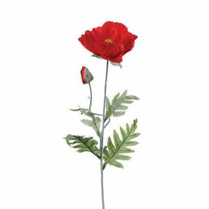 SZTUCZNA ROŚLINA Mak 70 cm czerwony z poliestru 647387 SZTUCZNA ROŚLINA Mak 70 cm czerwony z poliestru 647387